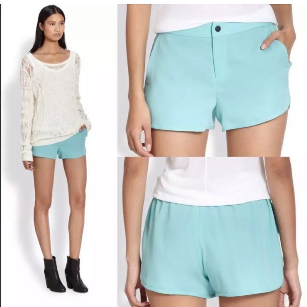 Rag & Bone Jess Track Shorts Size 0 Aqua EUC
